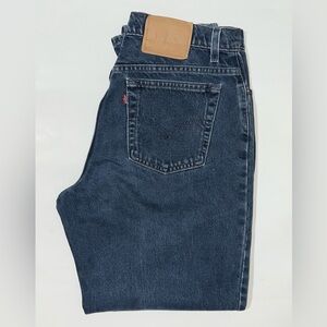 Vtg Levi's 551 Women’s Red Tab Dark Blue Relaxed Tapered Fit Jeans Sz 14 Reg M